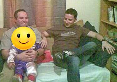 My old friend, Rami S., my eldest daughter and me, many years ago.