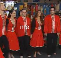 Me dancing in the sitcom "Shemesh" in 2001.
